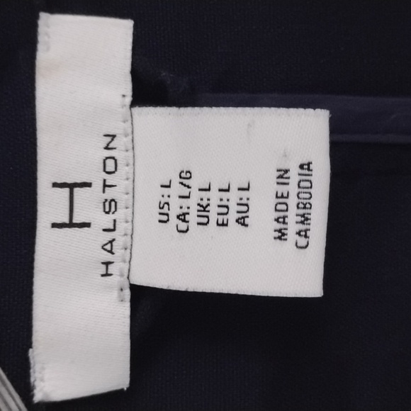 Halston Heritage Luxury Business Acadamia Preppy Classic Dark Blue Blazer - Picture 9 of 16